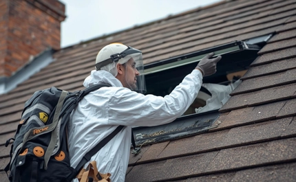 Same-day dead possum removal technician inspecting roof cavity in Stafford Heights