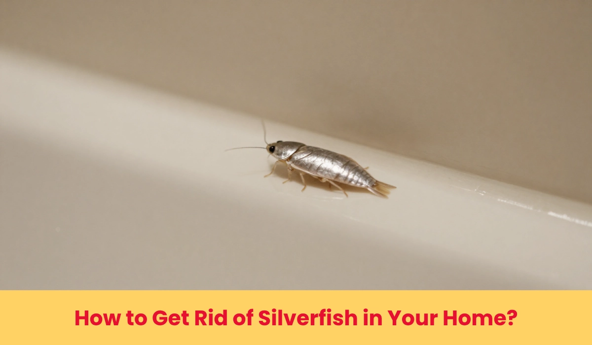 Silverfish crawling near a damp bathroom skirting board in an Australian home